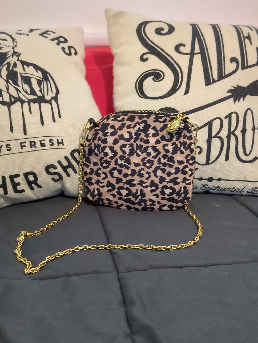 Authentic Dior Canvas Small Leopard Print Crossbody Bag - Made In Italy